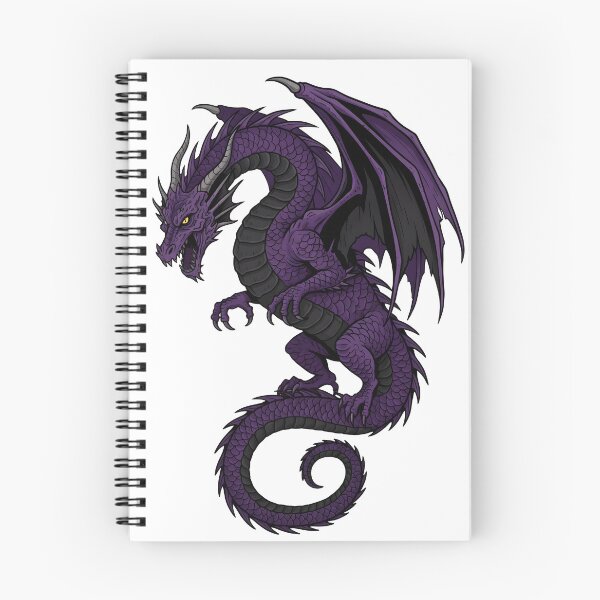 Item preview, Royal Purple Dragon Fantasy Art | Fierce Mythical Dragon Illustration designed and sold by DragonSerpent Ink.