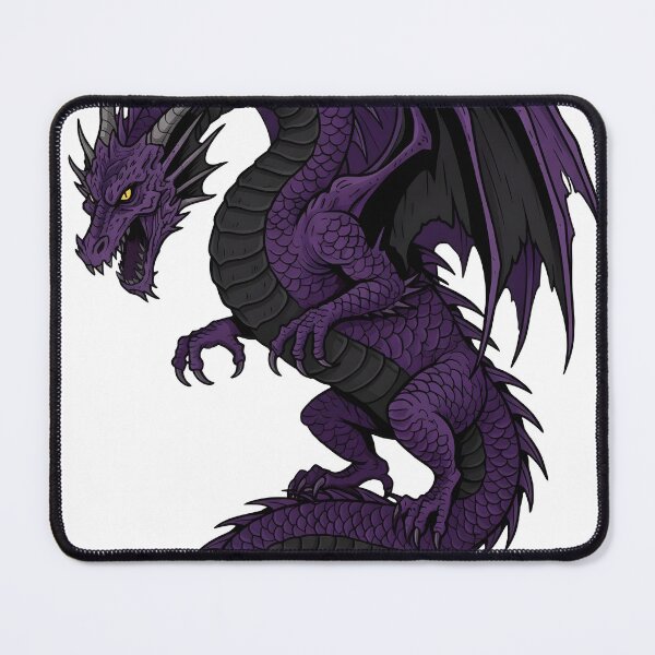Item preview, Royal Purple Dragon Fantasy Art | Fierce Mythical Dragon Illustration designed and sold by DragonSerpent Ink.