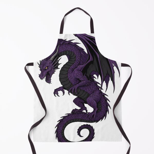 Item preview, Royal Purple Dragon Fantasy Art | Fierce Mythical Dragon Illustration designed and sold by DragonSerpent Ink.