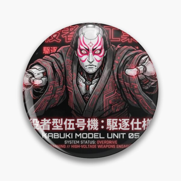 Item preview, Cyberpunk Sharaku Kabuki Android - Meha Heavy Industries Unit 05 designed and sold by YunsCozyCorner.