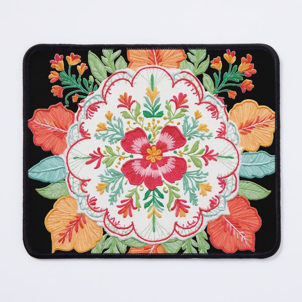 Item preview, Hibiscus Folk Embroidery Mandala Clipart Collection 37 designed and sold by PlayPlearnZone.