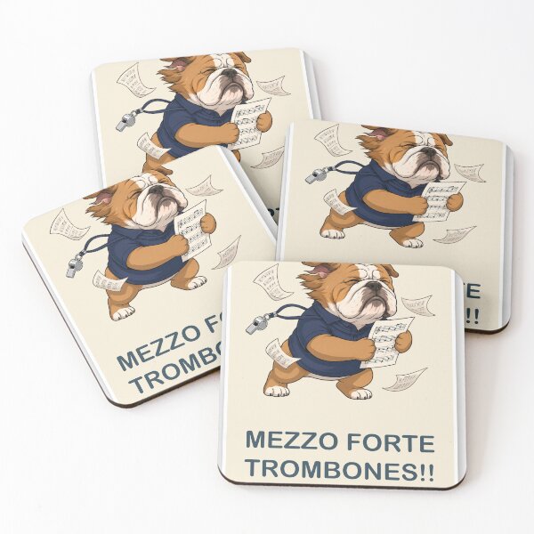 Item preview, Band Director Bulldog "Mezzo Forte Trombones" Funny Marching Band designed and sold by Emma's Studio.