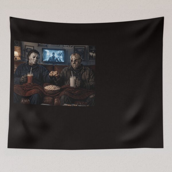 Item preview, Michael Myers Tshirts And Jason Voorhees Slasher Movie Night designed and sold by Hydlaaksmndriss.