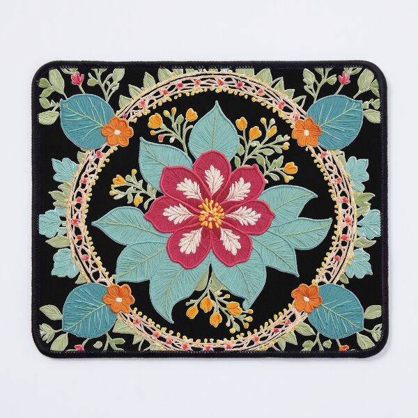 Item preview, Hibiscus Folk Embroidery Mandala Clipart Collection 39 designed and sold by PlayPlearnZone.