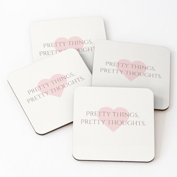 Item preview, Pretty Things Pretty Thoughts | Pastel Pink Heart Typography designed and sold by Sparkle First Co..