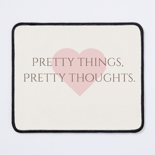 Item preview, Pretty Things Pretty Thoughts | Pastel Pink Heart Typography designed and sold by Sparkle First Co..