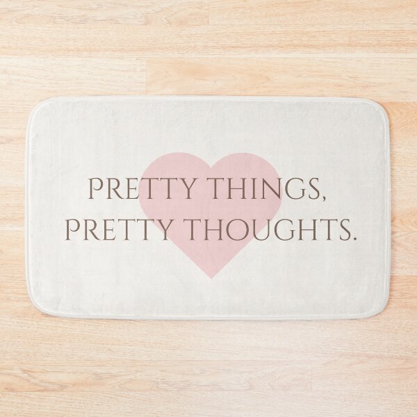 Item preview, Pretty Things Pretty Thoughts | Pastel Pink Heart Typography designed and sold by Sparkle First Co..