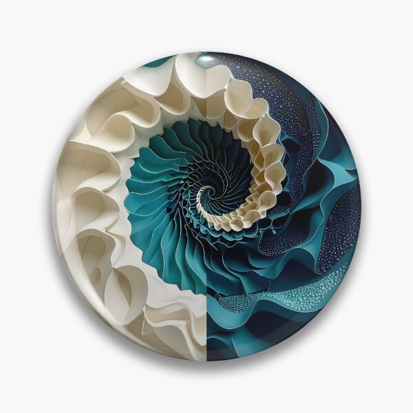 Item preview, Abstract Spiral Design in Blue and White  designed and sold by Vicky Brago-Mitchell®.