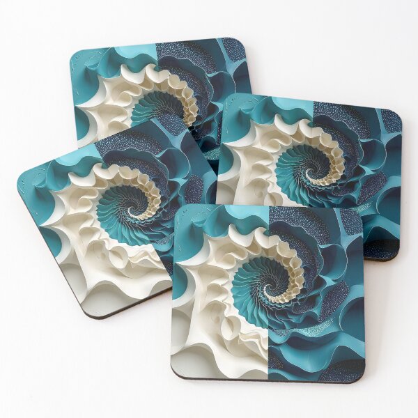 Item preview, Abstract Spiral Design in Blue and White  designed and sold by Vicky Brago-Mitchell®.