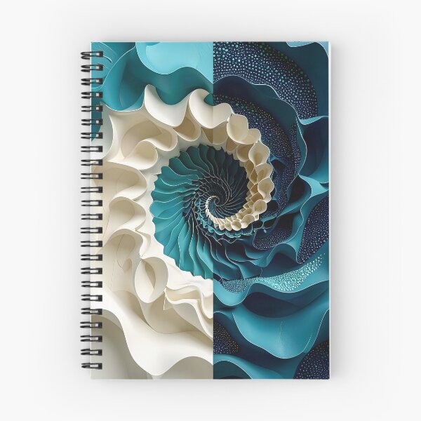 Item preview, Abstract Spiral Design in Blue and White  designed and sold by Vicky Brago-Mitchell®.