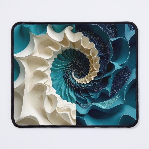 Item preview, Abstract Spiral Design in Blue and White designed and sold by Vicky Brago-Mitchell®.