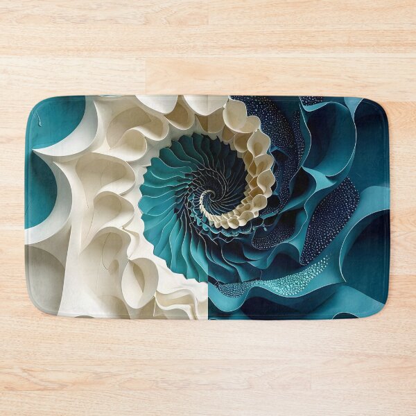 Item preview, Abstract Spiral Design in Blue and White  designed and sold by Vicky Brago-Mitchell®.