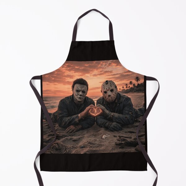 Item preview, Michael Myers Tshirts And Jason Voorhees Making A Heart Shape By The Sea designed and sold by Hydlaaksmndriss.
