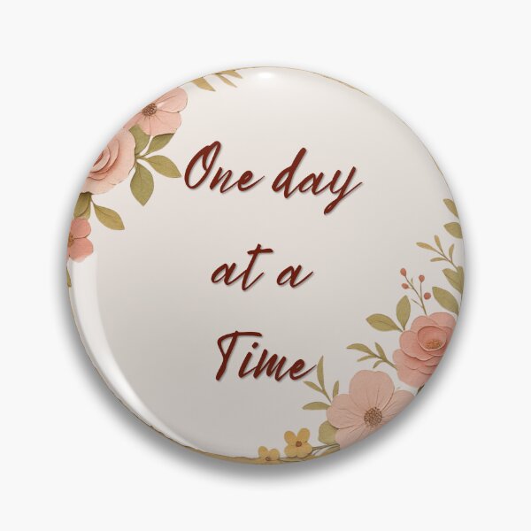 Item preview, One Day at a Time Elegant Floral Wreath Design designed and sold by DonnaRaine.