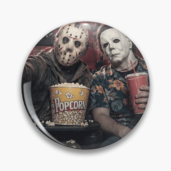Item preview, Michael Myers Tshirts And Jason Voorhees Sitting Together At The Cinema designed and sold by Hydlaaksmndriss.