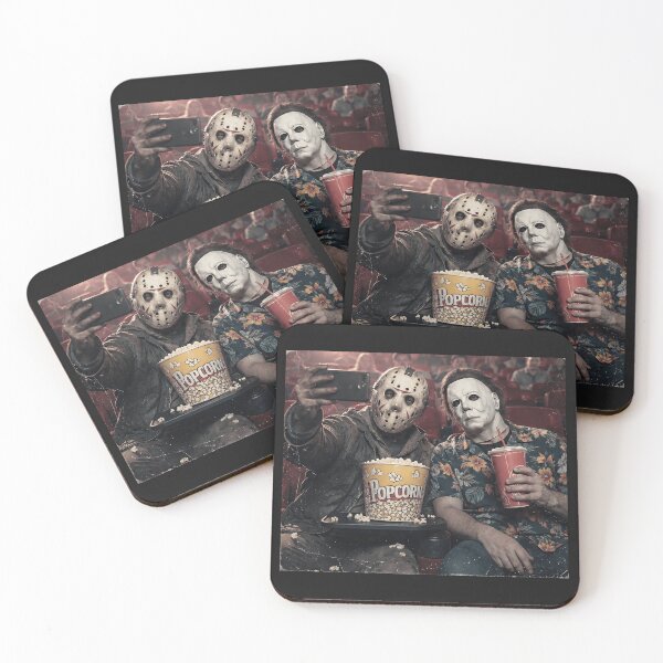 Item preview, Michael Myers Tshirts And Jason Voorhees Sitting Together At The Cinema designed and sold by Hydlaaksmndriss.