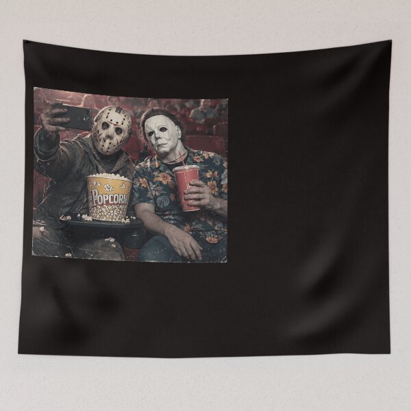 Item preview, Michael Myers Tshirts And Jason Voorhees Sitting Together At The Cinema designed and sold by Hydlaaksmndriss.