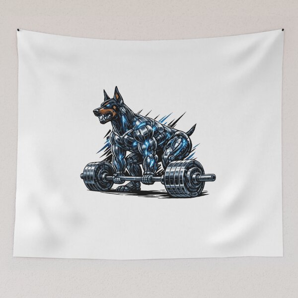Item preview, Workout Cybernetic Doberman Deadlift designed and sold by teemix.