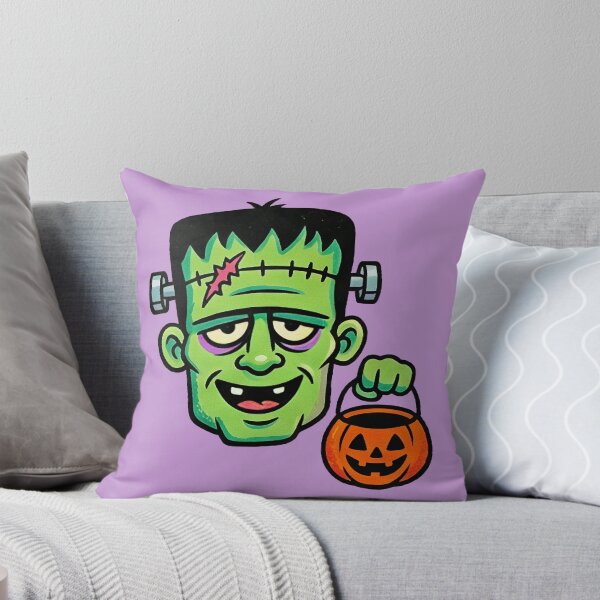 Item preview, Green Frankenstein Monster Pumpkin Bucket Trick or Treat Graphic designed and sold by BKSARYLIFE.