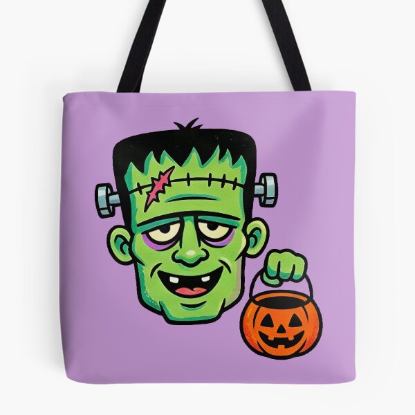 Item preview, Green Frankenstein Monster Pumpkin Bucket Trick or Treat Graphic designed and sold by BKSARYLIFE.