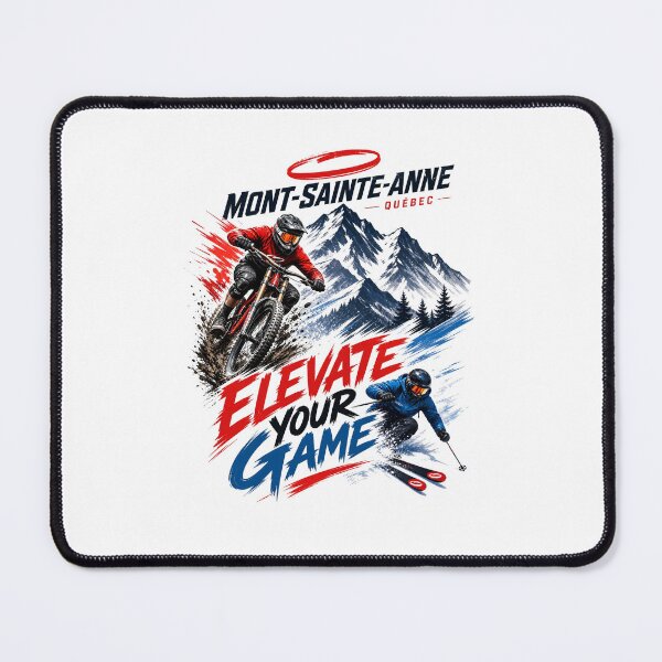 Item preview, Mont-Sainte-Anne Bold Action – Elevate Your Game – Quebec Downhill & Ski Art designed and sold by bobscraze.