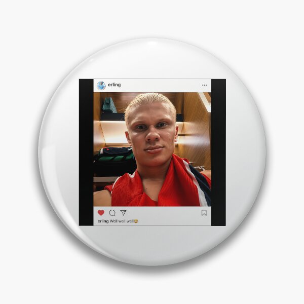 Item preview, Erling Haaland Well Well Well Meme Sticker designed and sold by SilverlakeLove.