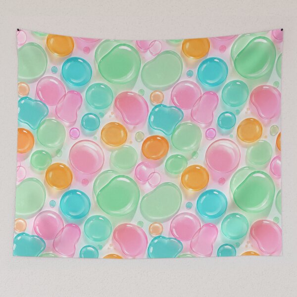 Item preview, Colorful Gel Bubble Pattern Pastel Y2K Candy Blob Print Design designed and sold by TM DESIGNS AND MORE.
