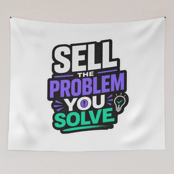 Item preview, Sell The Problem You Solve Workplace Tech Laptop Sticker designed and sold by DesignEpic22.