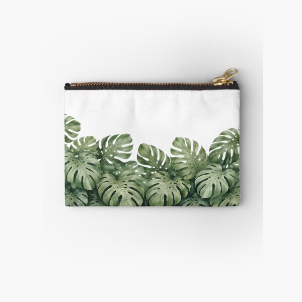 Item preview, Muted Watercolour Monstera Leaf Border Design designed and sold by EcologicoolShp.