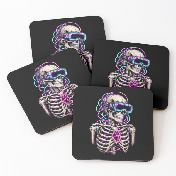 Item preview, Neon Cyberpunk Skeleton VR Gamer designed and sold by Interactive-Art.