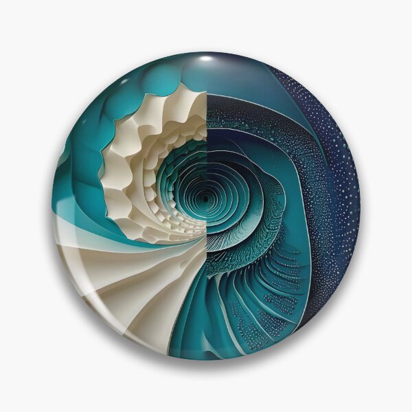 Item preview, Abstract Spiral Design in Blue and White  designed and sold by Vicky Brago-Mitchell®.