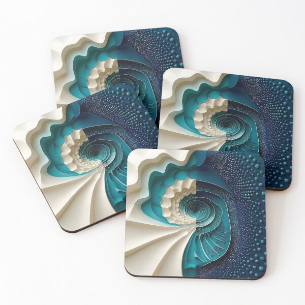 Item preview, Abstract Spiral Design in Blue and White  designed and sold by Vicky Brago-Mitchell®.