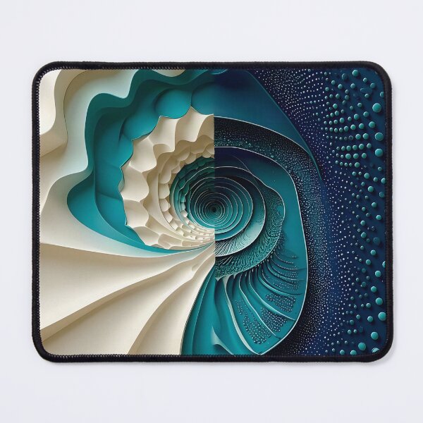 Item preview, Abstract Spiral Design in Blue and White designed and sold by Vicky Brago-Mitchell®.