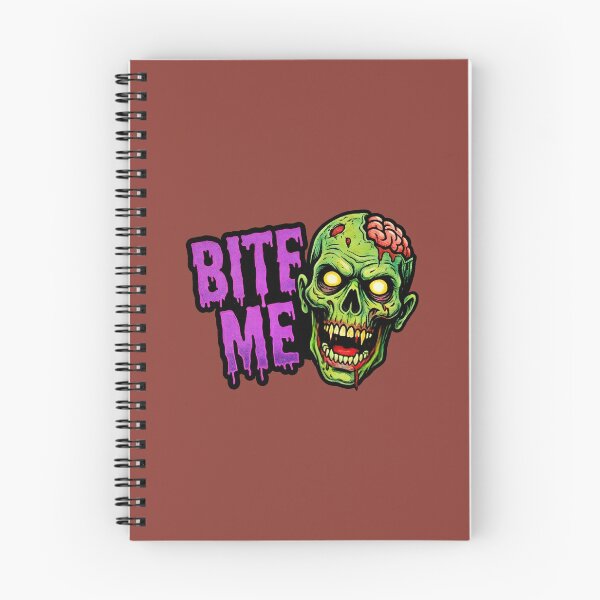 Item preview, Green Zombie Head Exposed Brain Bite Me Dripping Typography Halloween Graphic designed and sold by BKSARYLIFE.