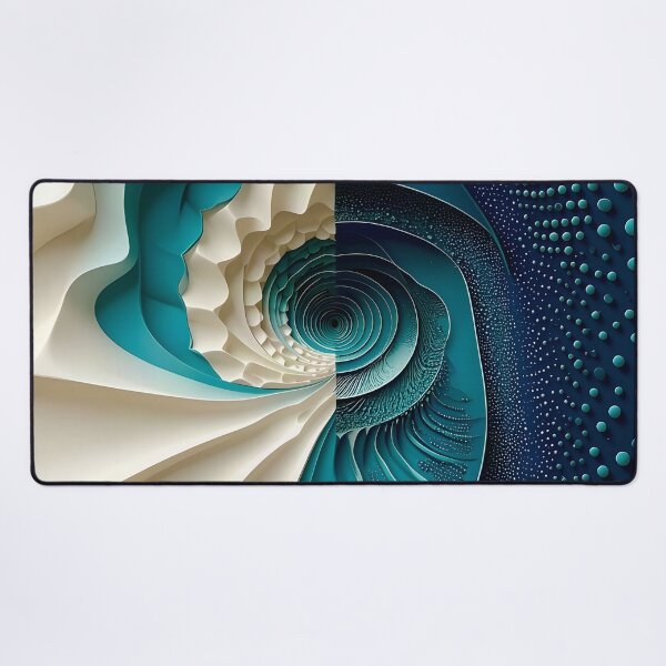 Item preview, Abstract Spiral Design in Blue and White  designed and sold by Vicky Brago-Mitchell®.