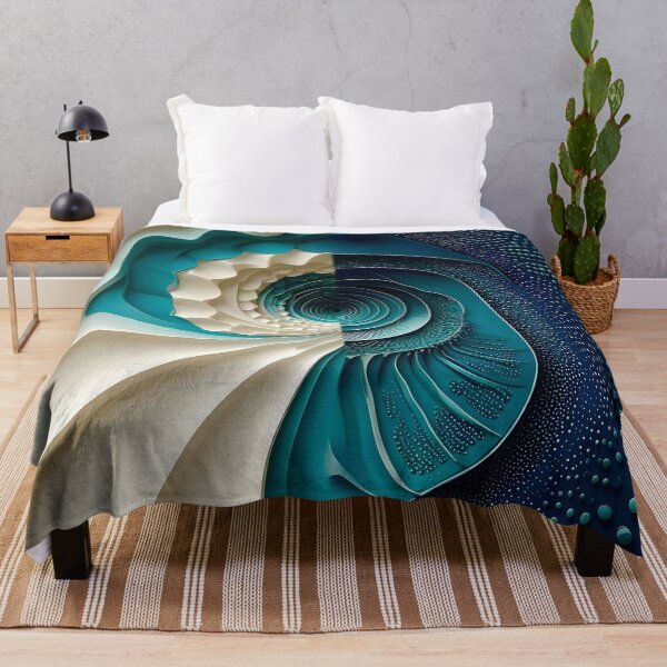 Item preview, Abstract Spiral Design in Blue and White designed and sold by Vicky Brago-Mitchell®.