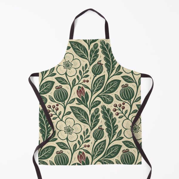 Item preview, Botanical Folk Floral Pattern Vintage Block Print Garden Design designed and sold by TM DESIGNS AND MORE.