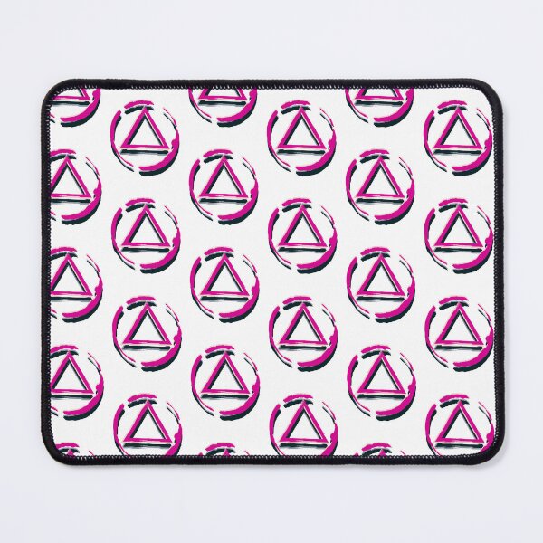 Item preview, Alcoholics Anonymous symbol, pink & back design  designed and sold by OmStudioz .