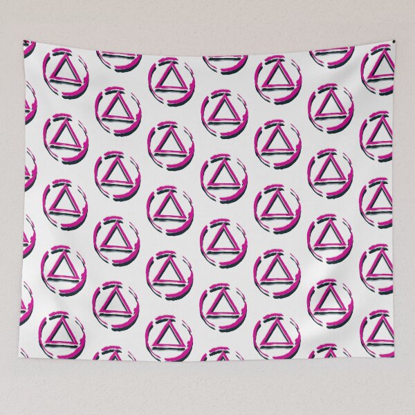 Item preview, Alcoholics Anonymous symbol, pink & back design  designed and sold by OmStudioz .
