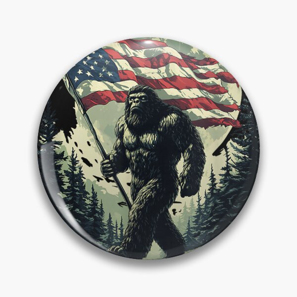 Item preview, Big Foot  Sasquatch American Flag Patriotic 4th July designed and sold by MatildaEllery.