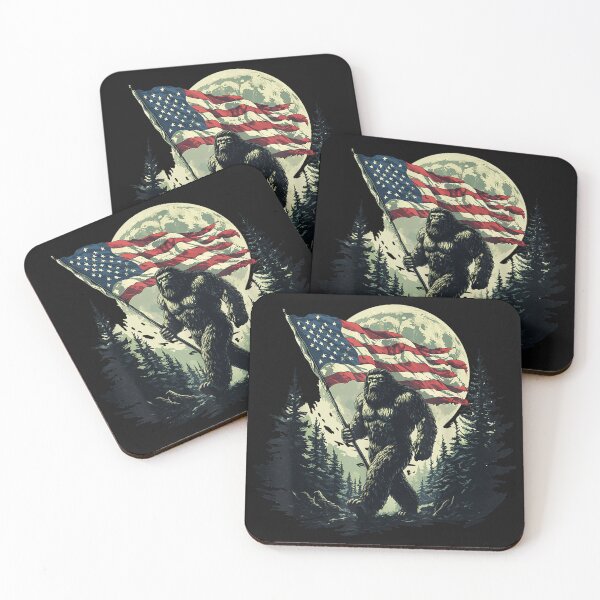 Item preview, Big Foot  Sasquatch American Flag Patriotic 4th July designed and sold by MatildaEllery.