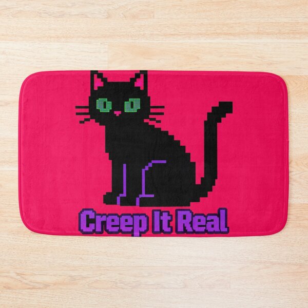 Item preview, Pixel Art Black Cat Creep It Real 8-Bit Gamer Halloween Graphic designed and sold by BKSARYLIFE.