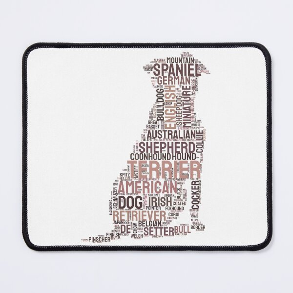 Item preview, Howling Puppy Dog Breeds Typography Design designed and sold by AyfuDesigns.