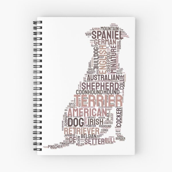 Item preview, Howling Puppy Dog Breeds Typography Design designed and sold by AyfuDesigns.