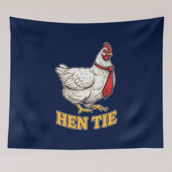 Item preview, Hen Tie Chicken Pun designed and sold by elfredaadams.