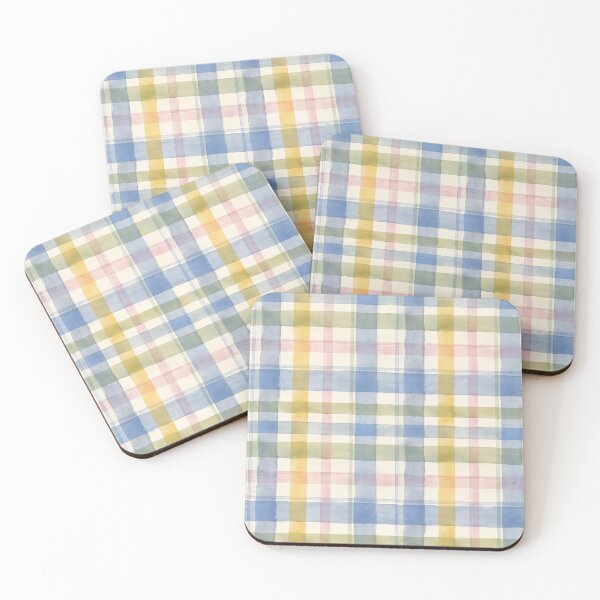 Item preview, Pastel Watercolor Plaid Pattern Soft Cottagecore Checkered Print designed and sold by TM DESIGNS AND MORE.