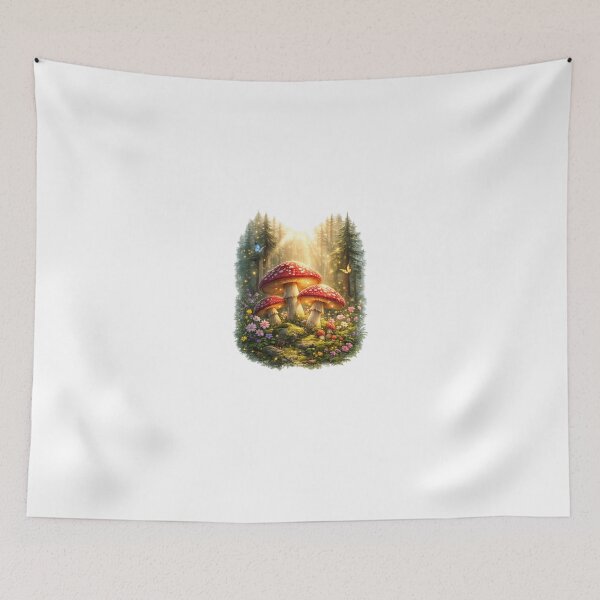 Item preview, Fairy Mushroom Forest Scene designed and sold by ThilankaDesign.
