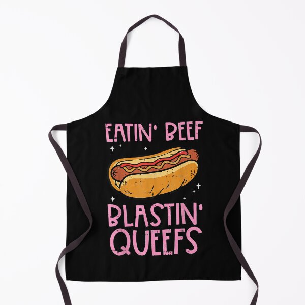 Item preview, Eatin Beef Blastin Queefs Funny Hotdog Adult Humor T-Shirt designed and sold by shlana.