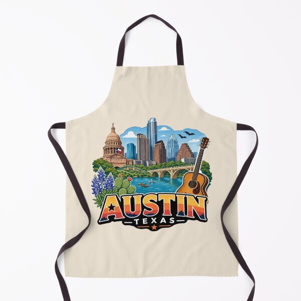 Item preview, Austin, Texas Skyline and Music Scene designed and sold by Myra365Art.