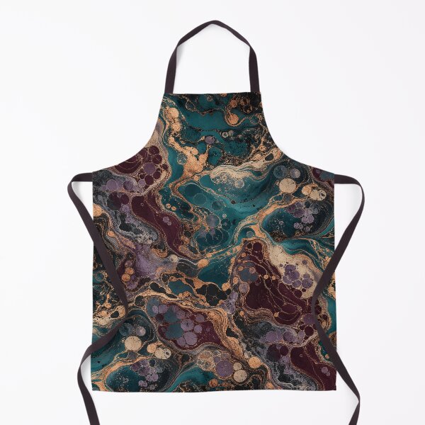 Item preview, Luxury Marble Pattern Teal Burgundy Gold Fluid Art Print Design designed and sold by TM DESIGNS AND MORE.